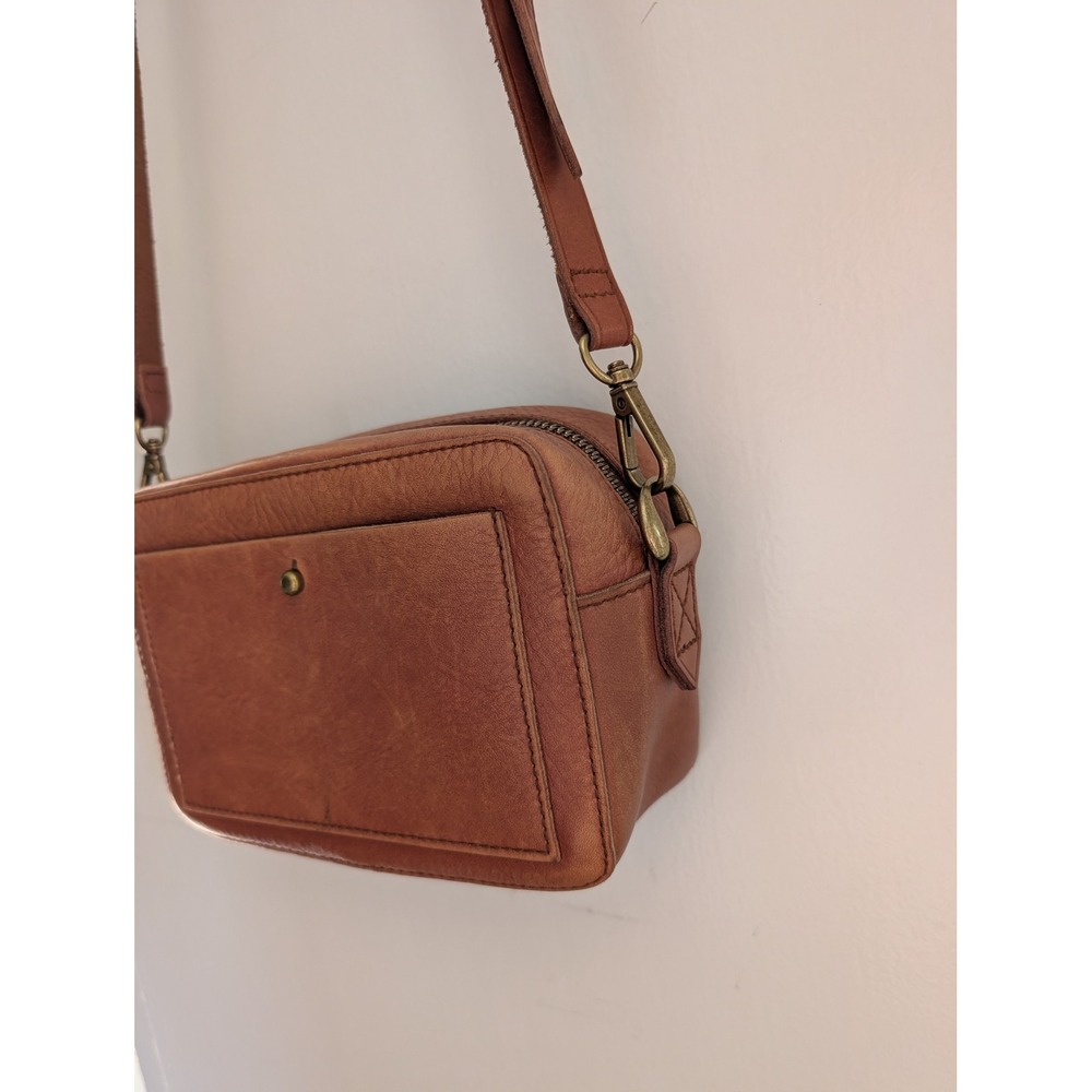 Madewell The Transport Camera Bag Crossbody Leather Cognac Camel Travel Boho - Picture 7 of 16